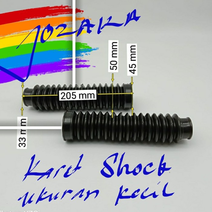 PROTECH-COVER SHOCK DEPAN-UKURAN KECIL-KARET SHOCK DEPAN-MOTOR MATIC-BEBEK-VIXION-RXKING-CBR150-VERZ