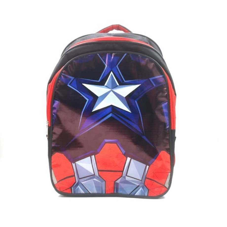 BAJ Tas Ransel Anak Sekolah TK / SD SUPERHERO OTOT Spiderman Captain America Batman 1358 1614 - TA031