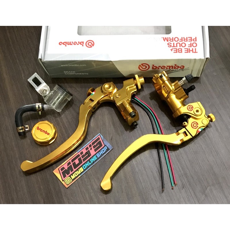 MASTER REM BREMBO CNC FULL GOLD DAN HANDLE KIRI KOPLING UNIVERSAL