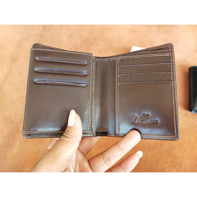 Dompet Pria Kulit Asli Wr Leather 100% Kulit -Bisa COD