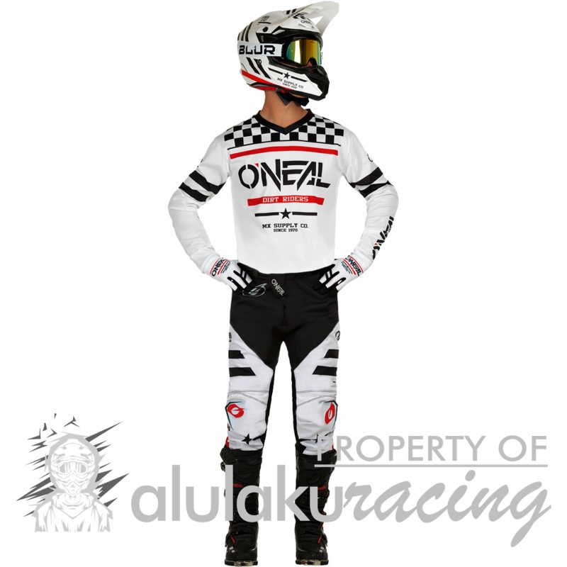 Jersey with Pants Oneal 2022 Element Squadron White Black - ON013