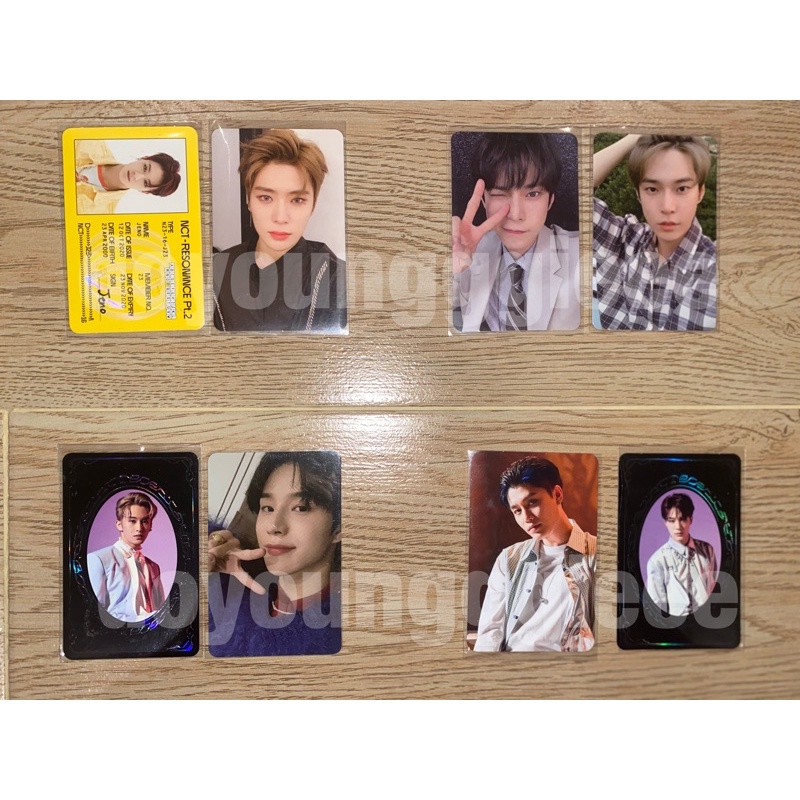 PHOTOCARD OFFICAL NCT (YEARBOOK ybJeno id card jeno yb markpc jaehyun emphaty,pc doyoung future,year