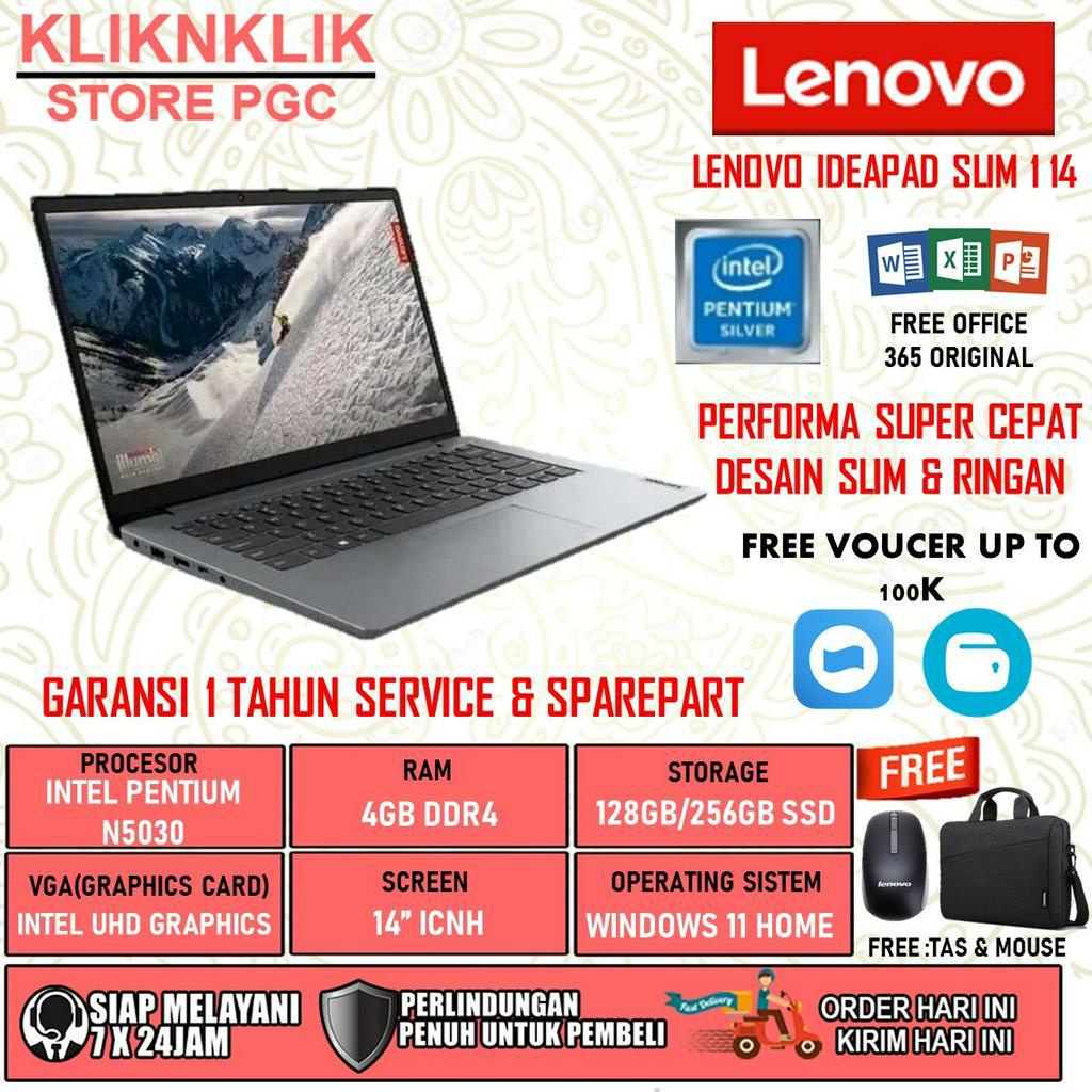 Laptop Lenovo Ideapad Slim 1 Intel Pentium N6000 Ram 8GB 512GB SSD Full HD Windows 11 Home