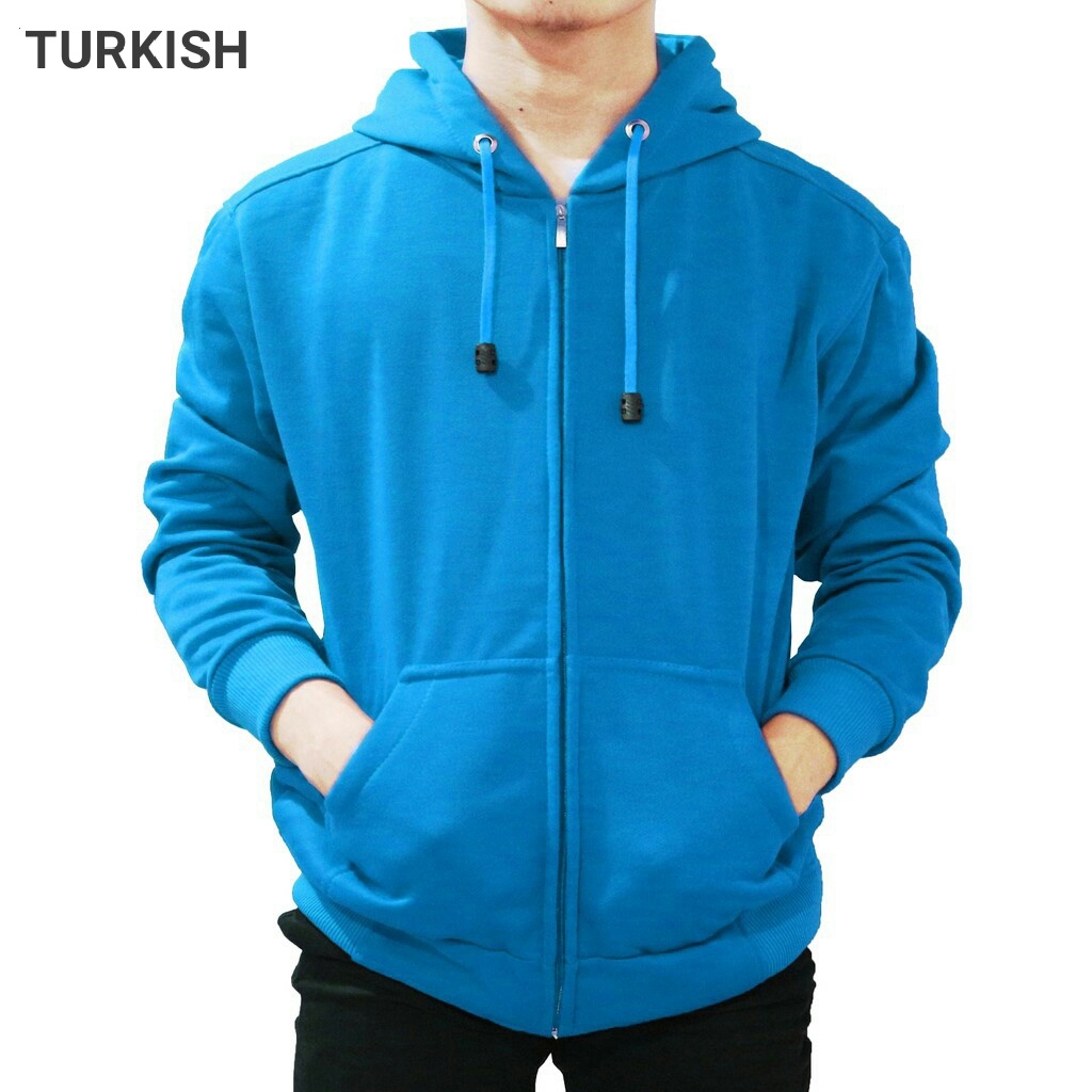 (promo) Jaket zipper polos L,XL,XXL abu muda pria wanita hoodie mjl store