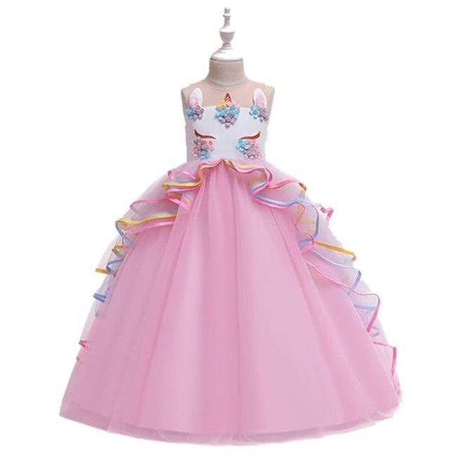 Dress Unicorn Anak 5 - 10 Tahun Gaun Tutu Pesta Karakter Import Dp-022 Termurah