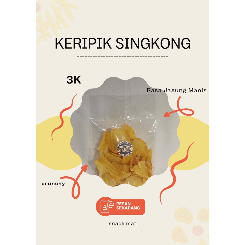 

Snack'Mat - Keripik Singkong Jagung Manis