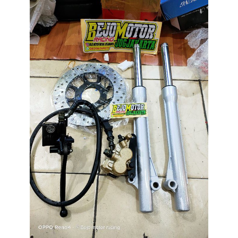 sok shock depan supra sepaket cakram set komplit