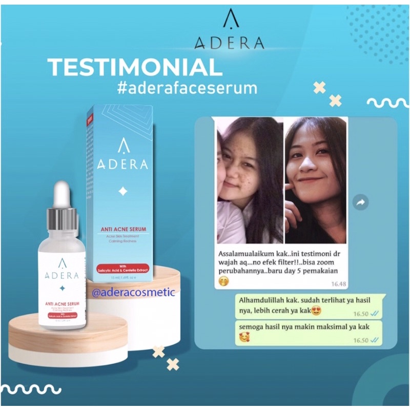 Adera Serum Wajah Glowing Putih Bersih Bebas Jerawat Kusam Flek Bintik Hitam Terdaftar BPOM