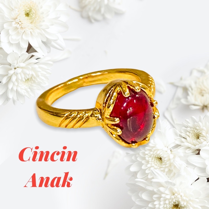 Cincin anak // cincin lapis emas//cincin anak permata//cincin //fasion anak