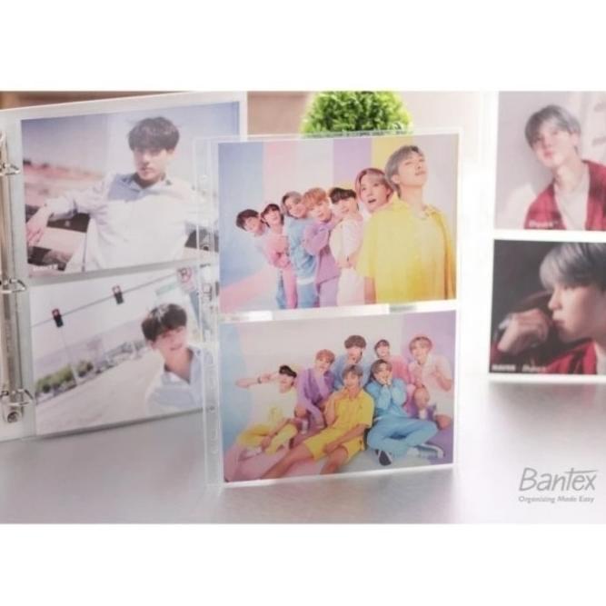 

Pocket photocard 4pc/ kantong foto bolak balik ukuran A4 /KPOP pocket