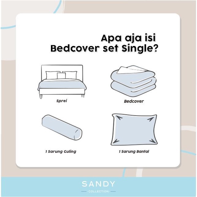 Bedcover Set Sandy Collection New Crystal Semua Ukuran