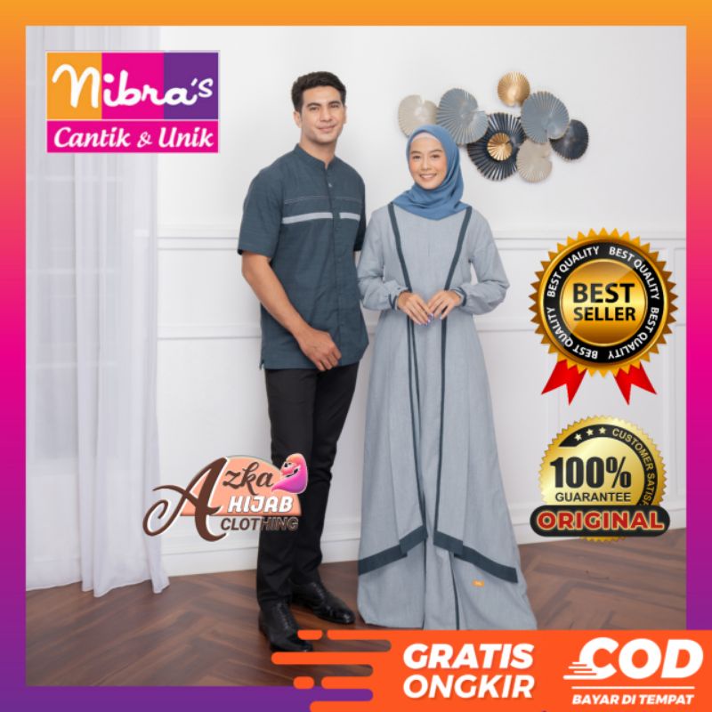 BAJU COUPLE NIBRAS TERBARU LEBARAN 2022 / BAJU COUPLE PASANGAN KEKINIAN / SARIMBIT KELUARGA MUSLIM T