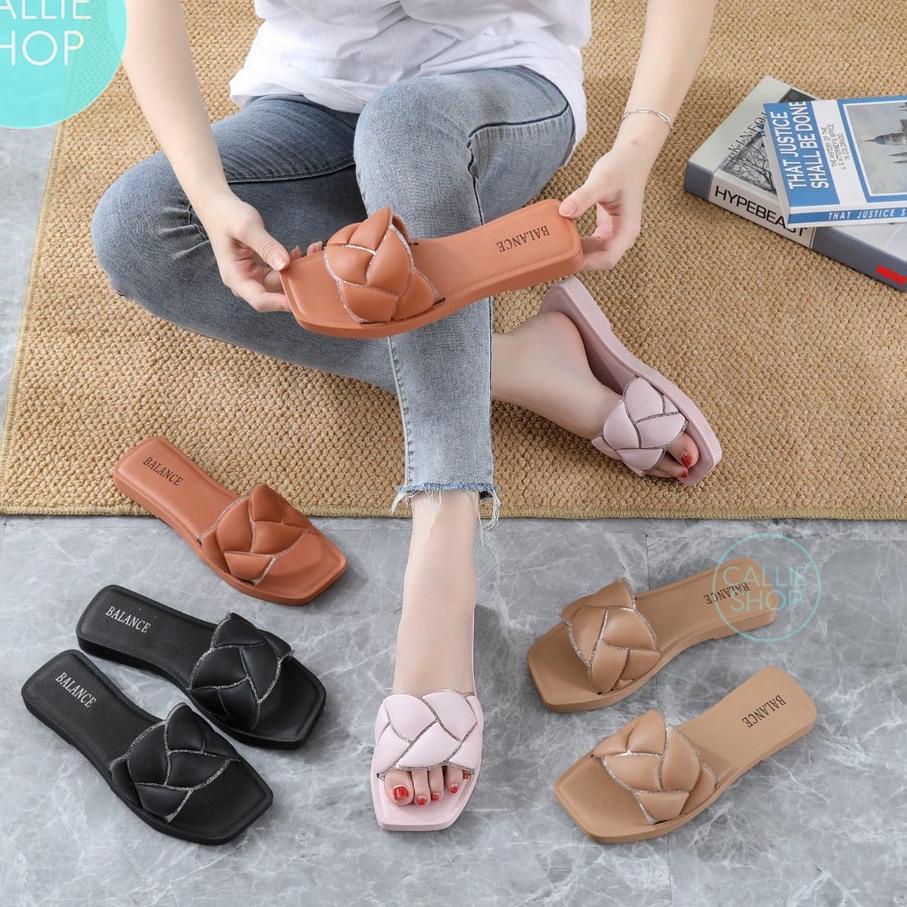 Kekinian Sandal Wanita Selop Jelly Balance 268-X6 TMBGLIS