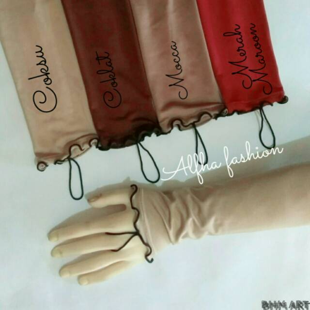 Handsock curly 1 layer /manset tangan wanita /handsock syari /handsock jempol /handsock murah