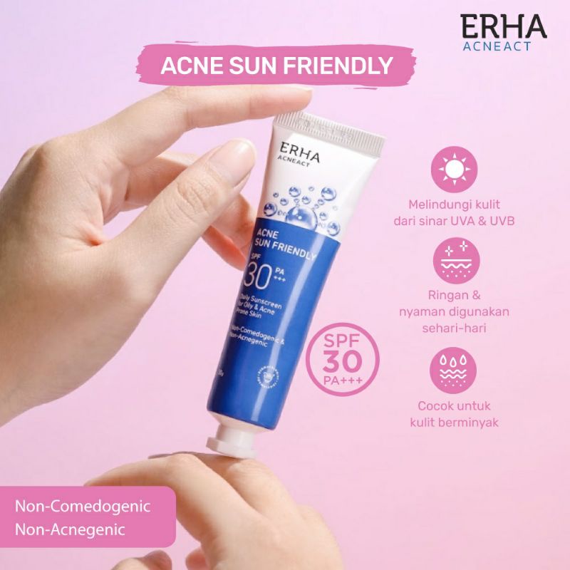 ERHA AcneAct Acne Sun Friendly 30 g - Sunscreen Wajah Jerawat