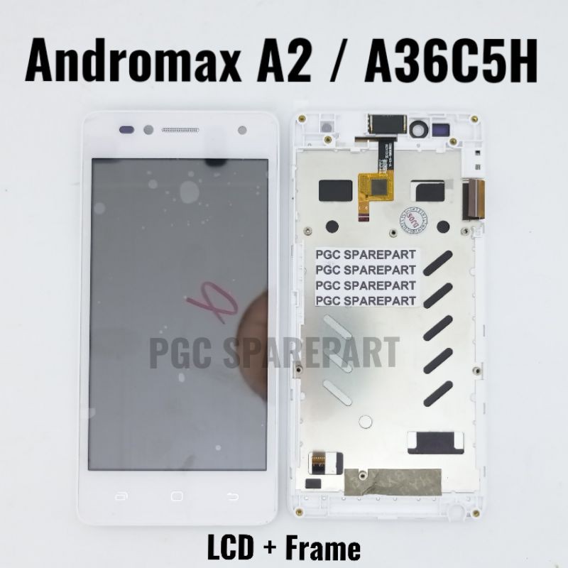 Original OEM LCD Touchscreen Fullset Plus Frame Andromax A2 - A36C5H