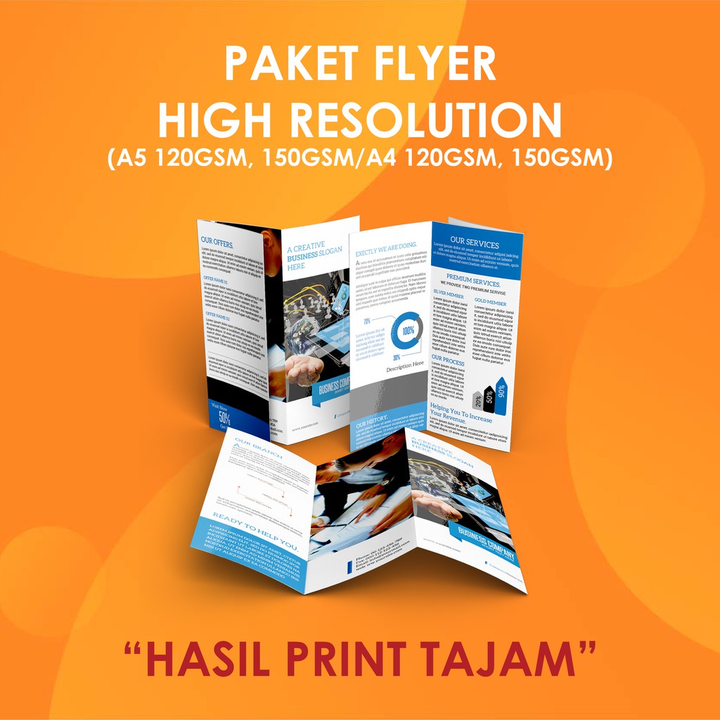 

Paket Cetak Flyer A5 & A4 HIGH QUALITY