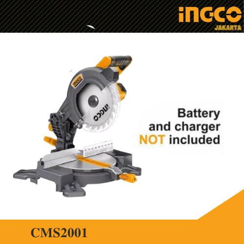 Jigsaw Miter Saw Cordless 20V / Mitresaw Potong Kayu Aluminium Ingco Cms2001