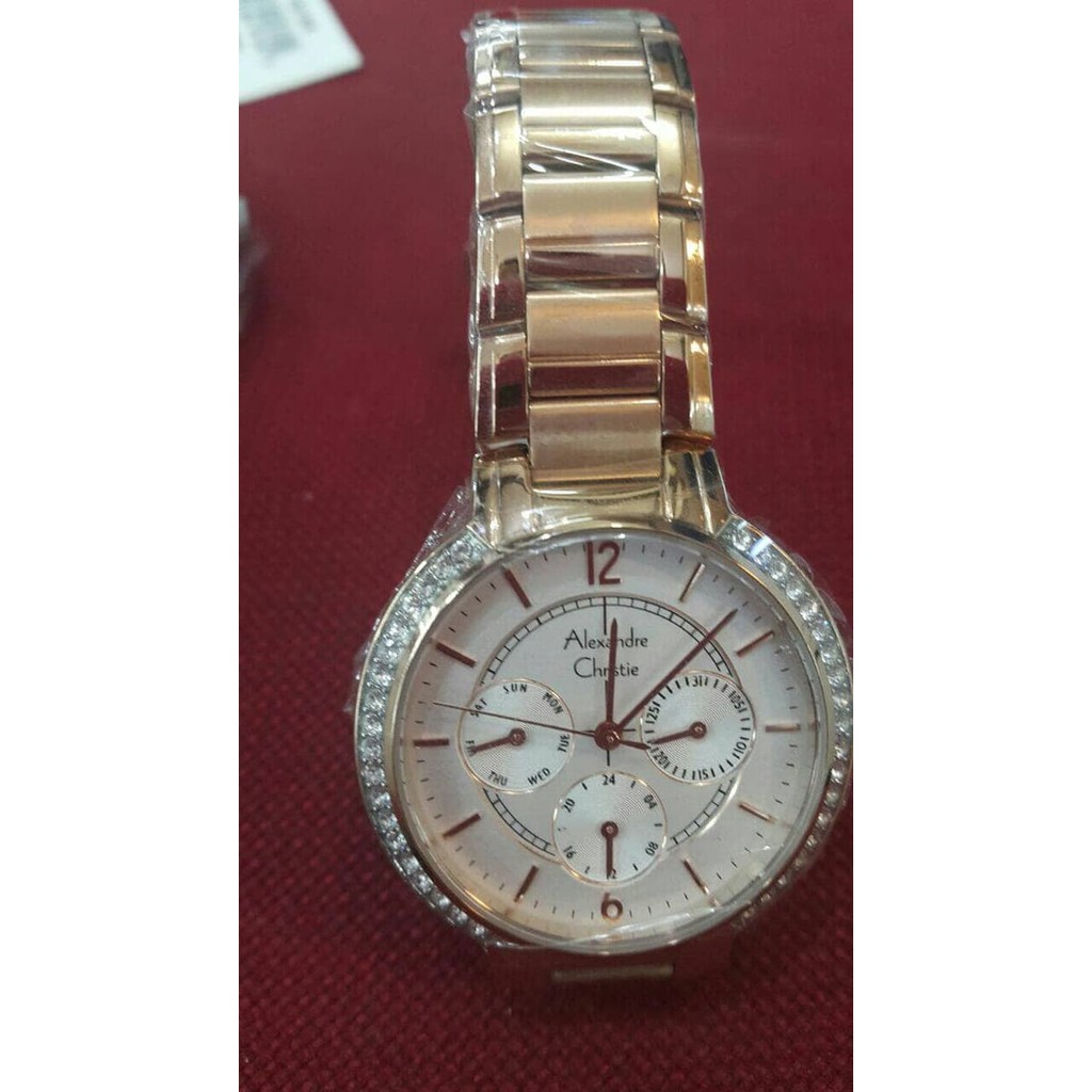 jam tangan alexandre christie ac 2602 rosegold wanita
