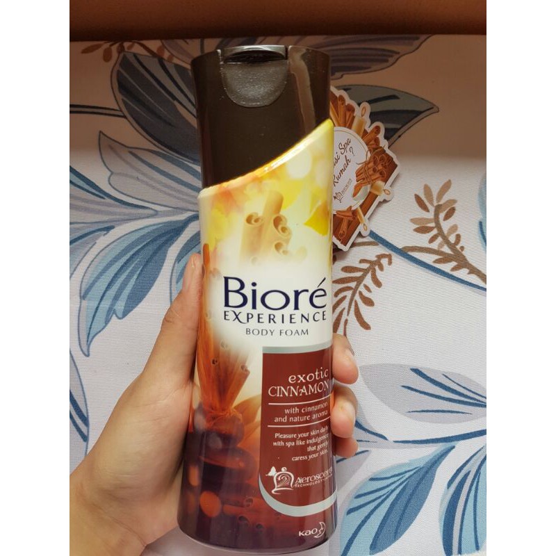 Biore experience body foam exotic cinnamon 220ml
