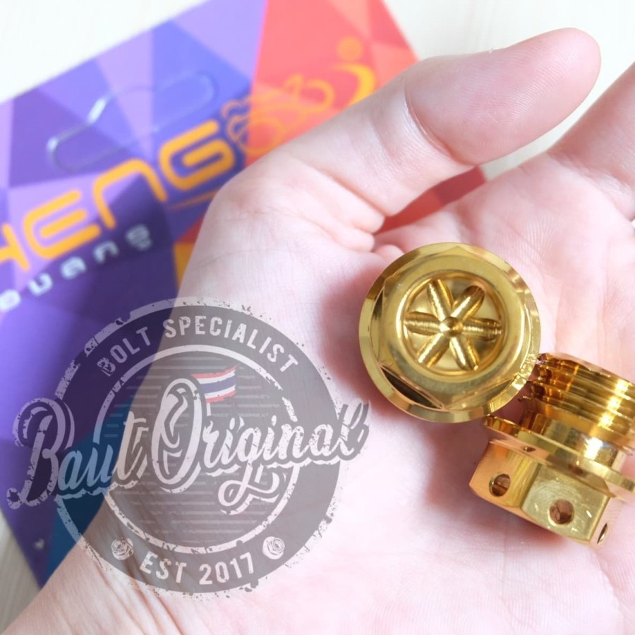 baut tutup oli mesin probolt flower gold nmax aerox mio fino soul nouvo honda original heng thailand