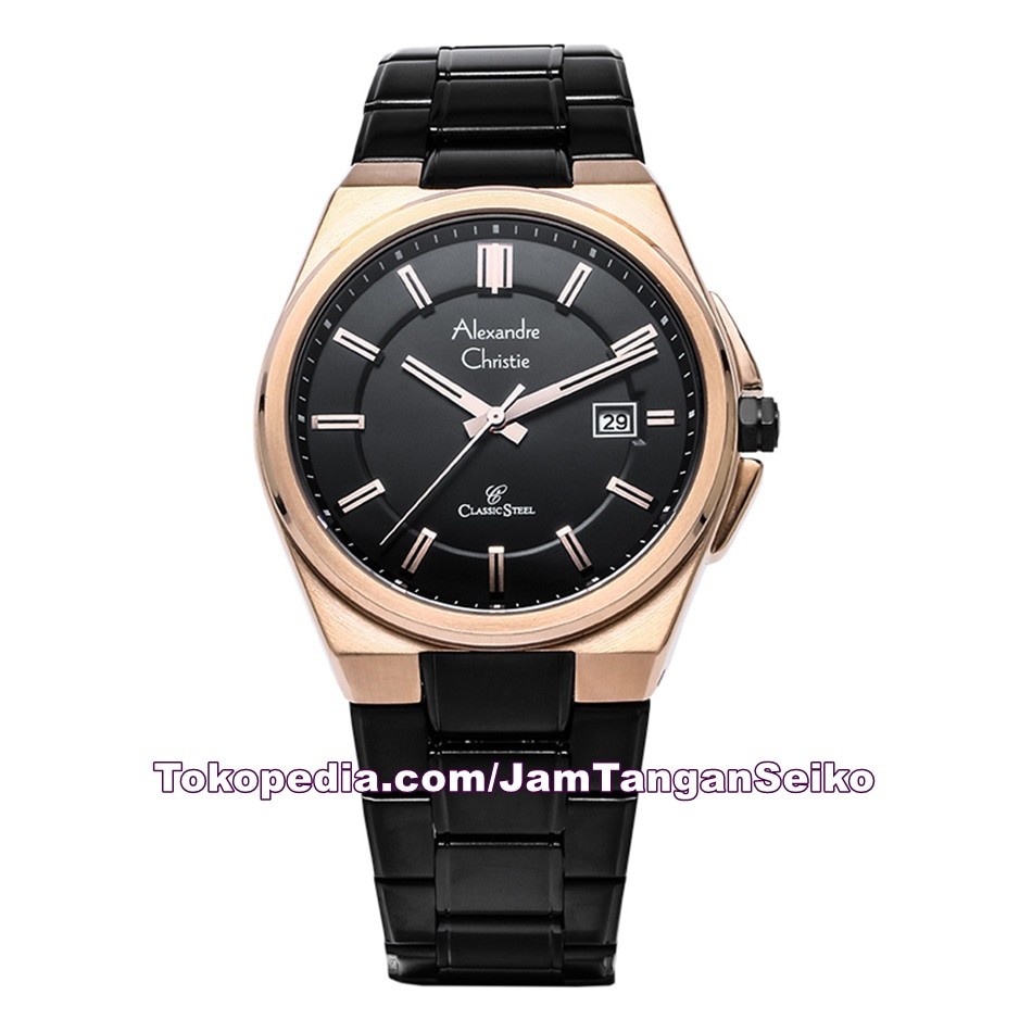 Jam Tangan Pria Alexandre Christie AC 8506 MD BBRBA Original Stainless
