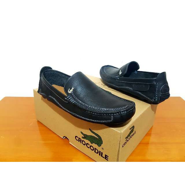 CROCODILE SLOP PRIA SEPATU KULIT UNTUK SANTAI