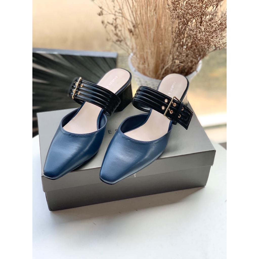 SEPATU WANITA CKS495 CK GROMET STRAP MULES PREMIUM IMPORT