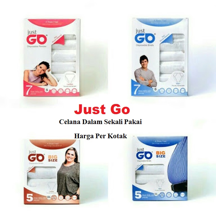 Celana Dalam Just Go Sekali Pakai / CD Kertas Sekali Pakai Just Go Disposable Panties