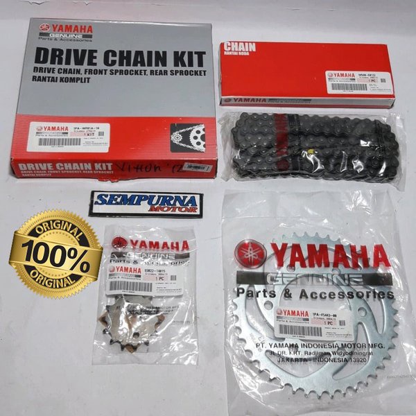 GEAR GIR SET VIXION NEW NVL LIGHTING 2013-2014 ASLI ORIGINAL ORI YGP CHAIN & SPROCKET KIT (1PA1)