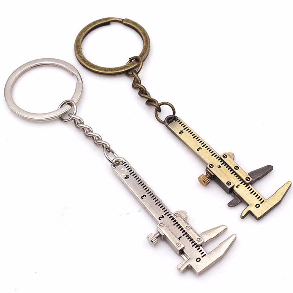 AUGUSTINA Portable Keyring Scale Keychain Key Chain Vernier Caliper Keychain Gadget Car Keychain Mobile Subsection Pendant Simulation Ruler Adjustable Mini Vernier Caliper Measuring Gauge/Multicolor