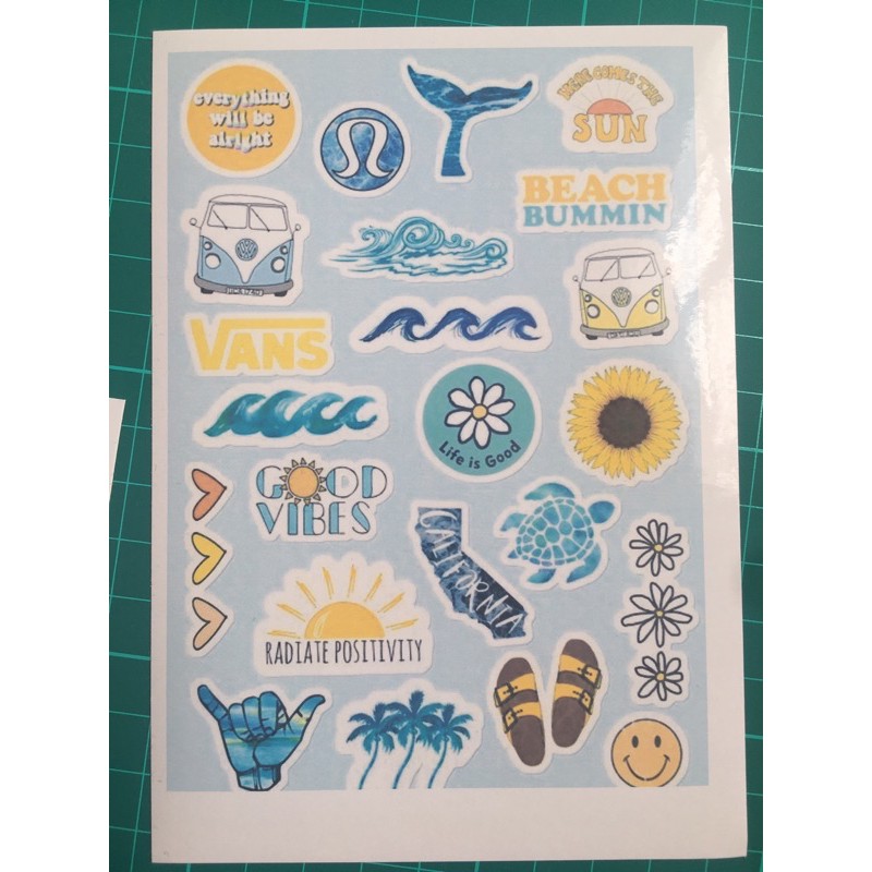 Sticker Beach Pack Set Aesthetic Tumblr Murah