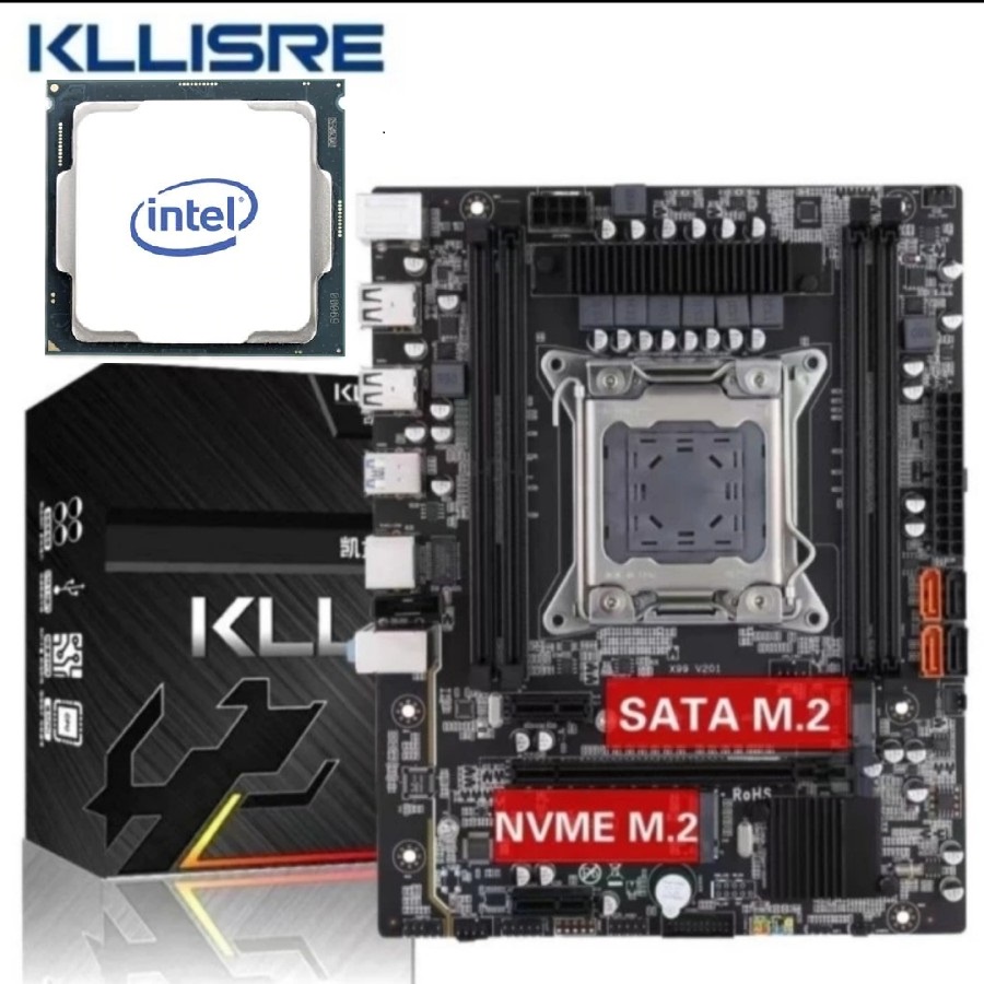 Paket Intel Xeon 10 Cores E5-2660-V3 + Motherboard X99 LGA 2011-3 DDR4