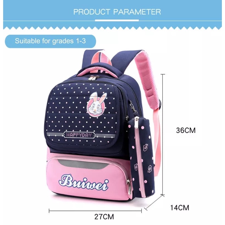 BATOSAI BUIWEI - Tas Ransel Anak Sekolah Karakter Fashion Kids Backpack Cute Murah Batam Tas Kanvas