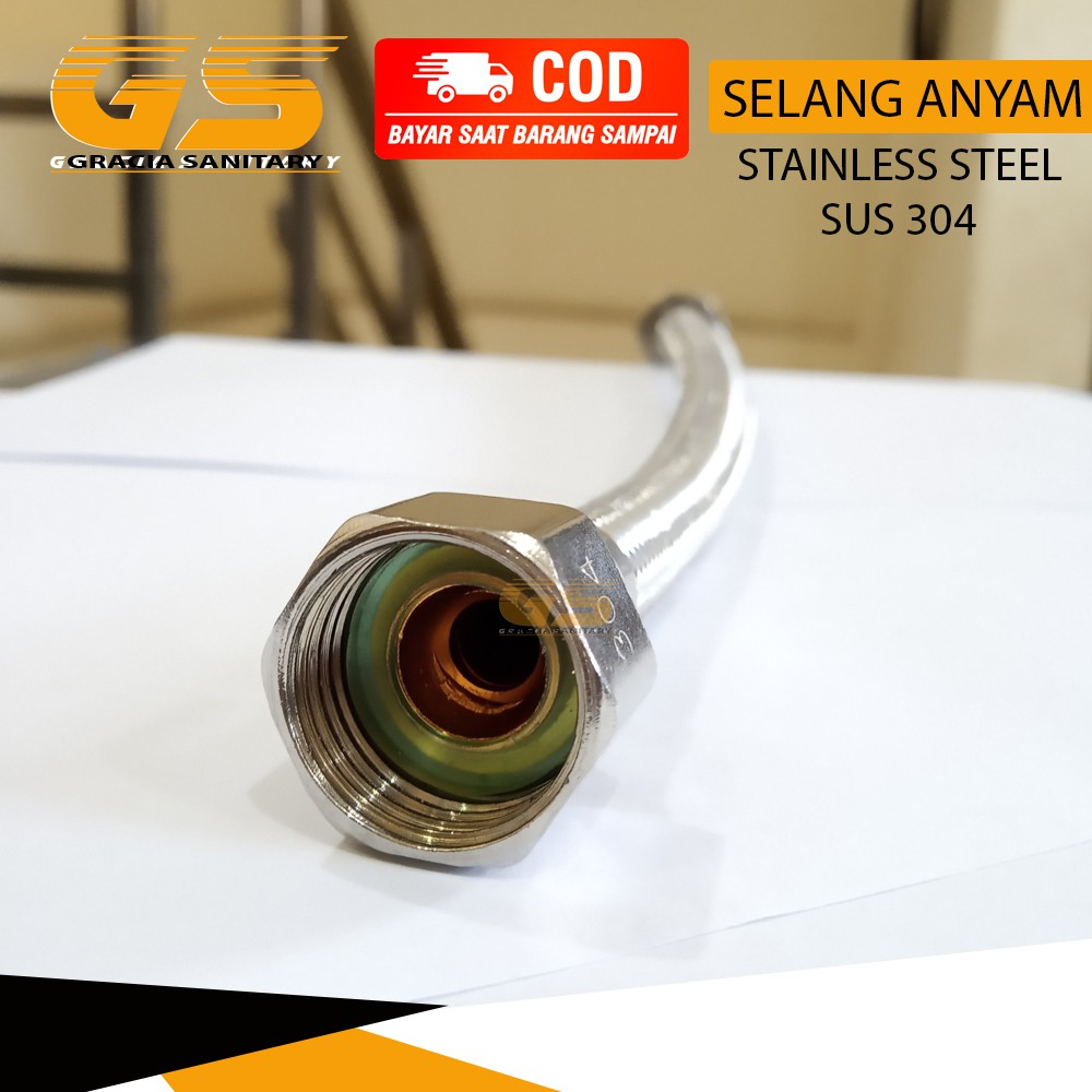 Selang Anyam 30cm / Selang Closet / Selang Stop Kran Closet