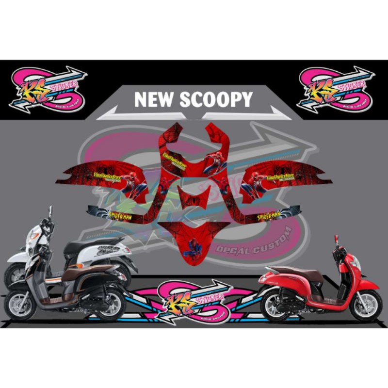 STICKER DECAL NEW SCOOPY SPIDERMAN