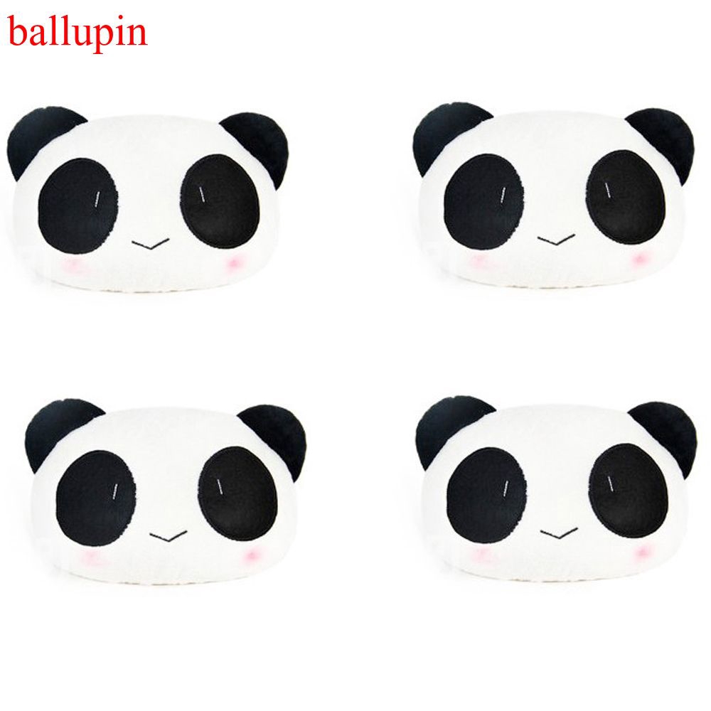 Bantal Leher Bentuk Kartun Panda Lucu Bahan Plush Untuk Headrest