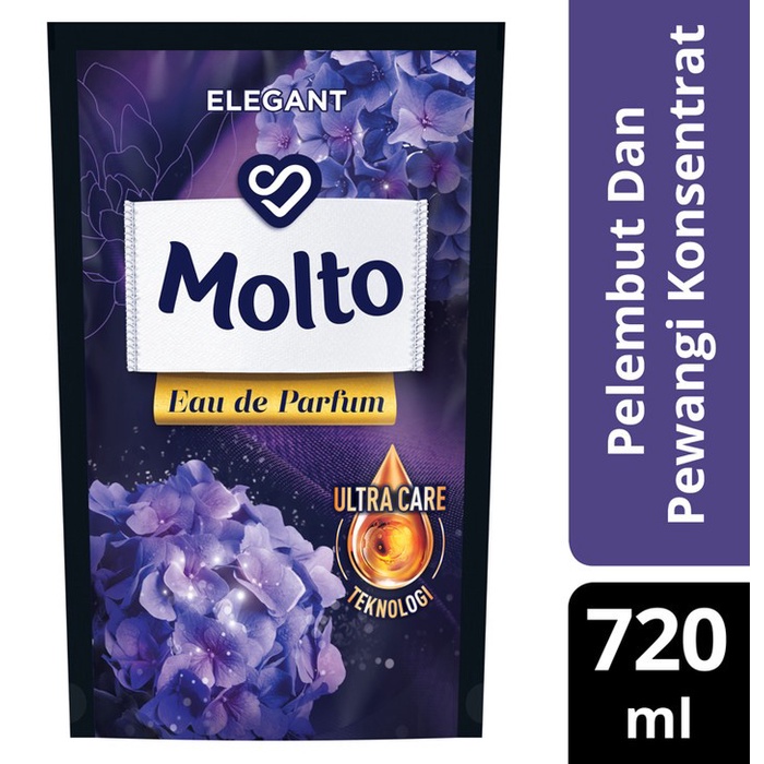 Molto Eau De Parfum Pewangi Pelembut Baju Purple Elegant 720Ml