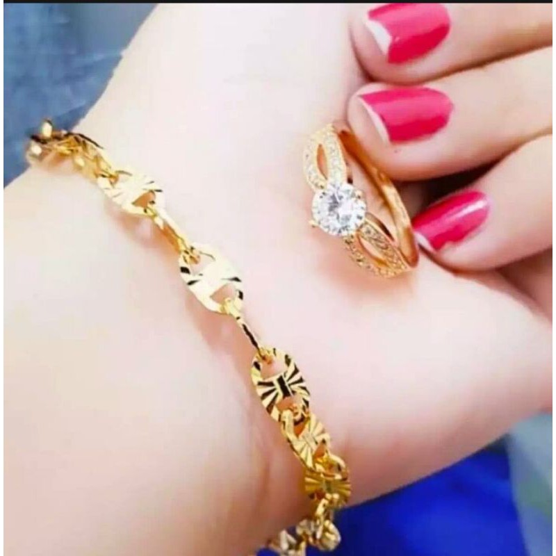 gelang wanita cantik free cincin permata Terlaris