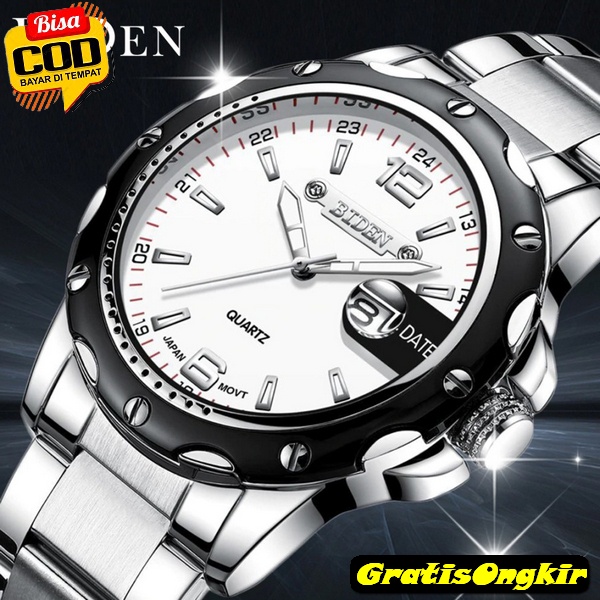 Jm Tangan Tanggan Pria Cowok Tahan Air Anti Air Water Resistant Jam Analog Rantai Murah Import