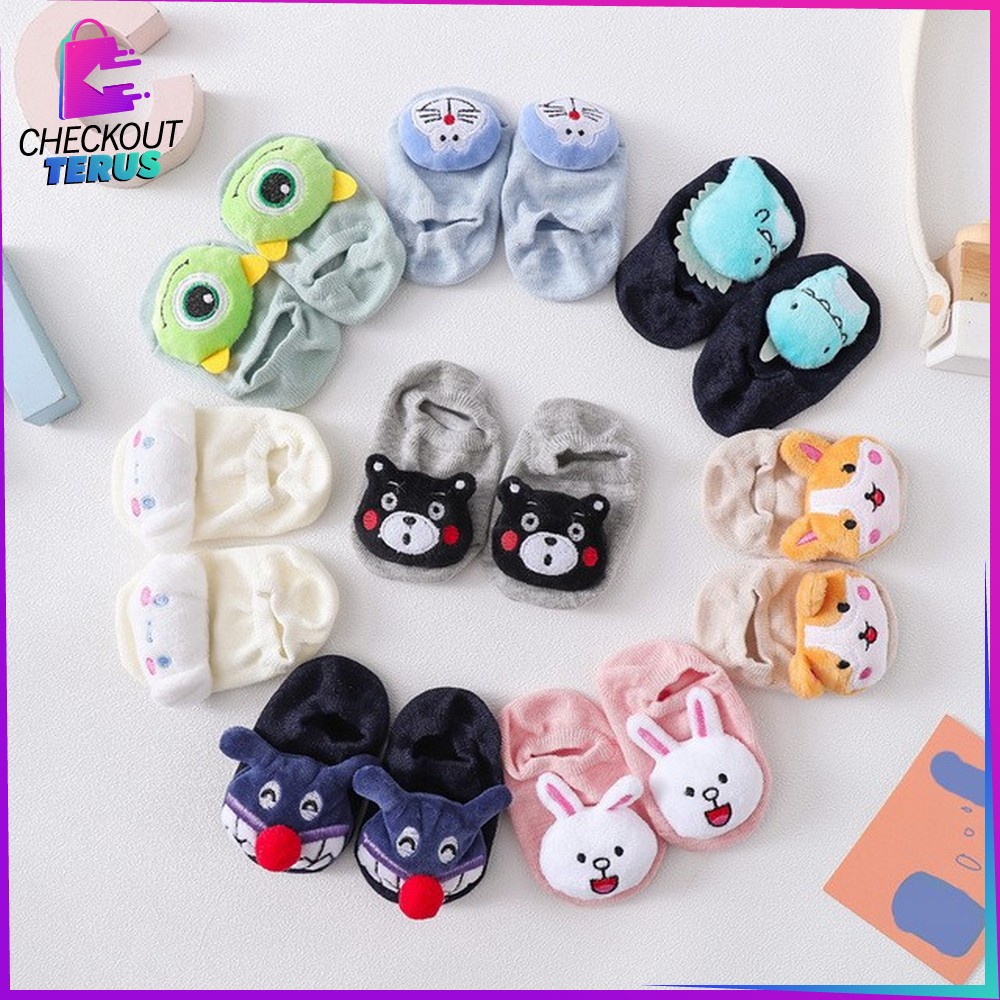 CT P5 Kaos Kaki Baby Karakter Boneka Kaos Kaki Anak Bayi Lucu Kaos Kaki Kartun Fashion Baby Socks Import Murah Lucu