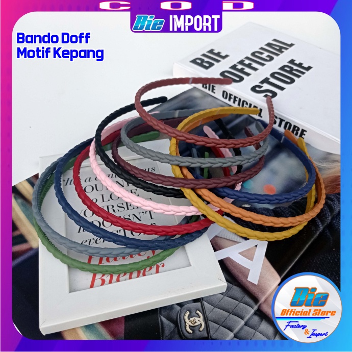 Bando Doff Korea Premium Motif Kepang Impor Best Seller