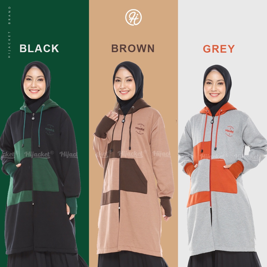 ⭐️GRATIS MASKER HIJAB⭐️ HIJACKET ADELIA SERIES - HIJACKET OFFICIAL HIJACKET STORE JAKET MUSLIMAH JAKET HIJABERS-2