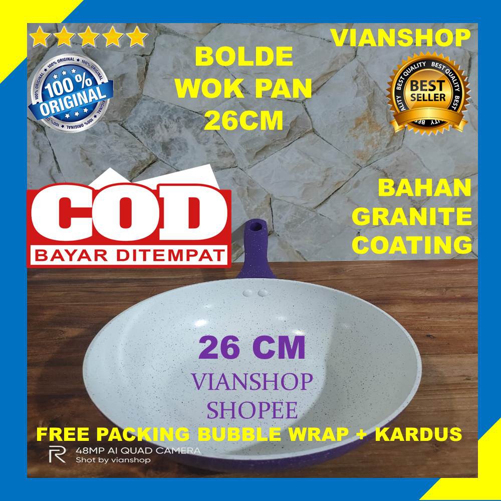  Panci  Bolde Pan Granite Ceramic Coating Super Pen Ungu 