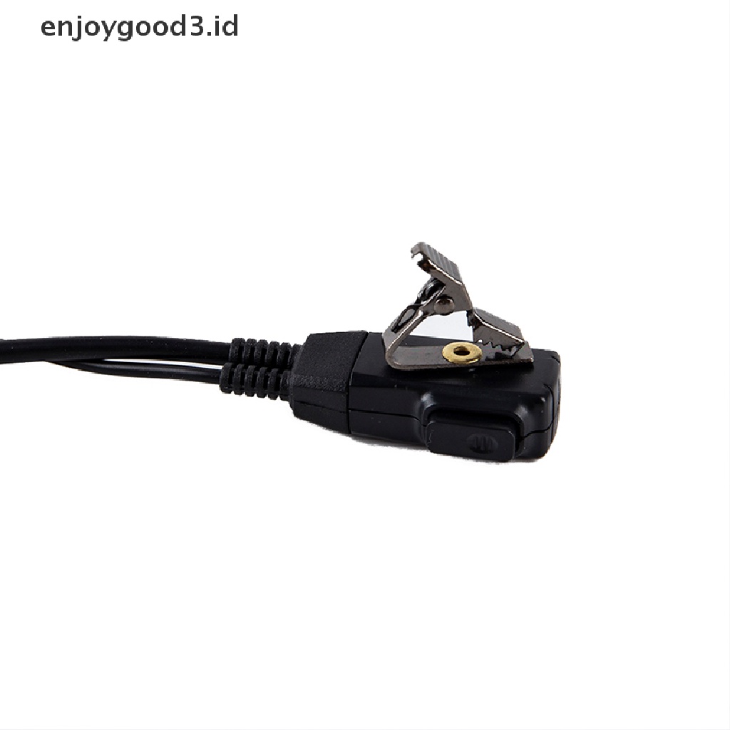 (Id) Headset Earpiece Ptt 2pin Bentuk D Dengan Mic Untuk Radio Walkie Talkie Uv-5R Bf