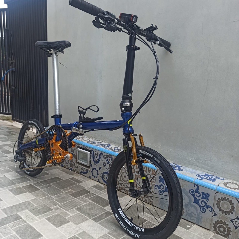 Sepeda Lipat Fnhon Gust VBrake Blue