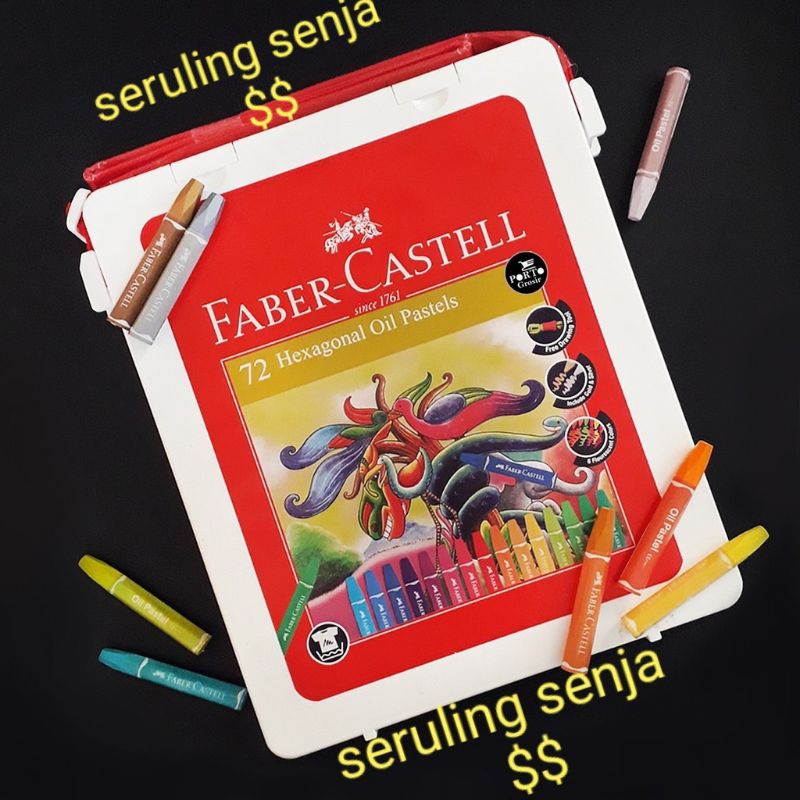 

CRAYON FEBER CESTELL 72 WARNA / HEXAGONAL OIL PASTEL 72 COLOR