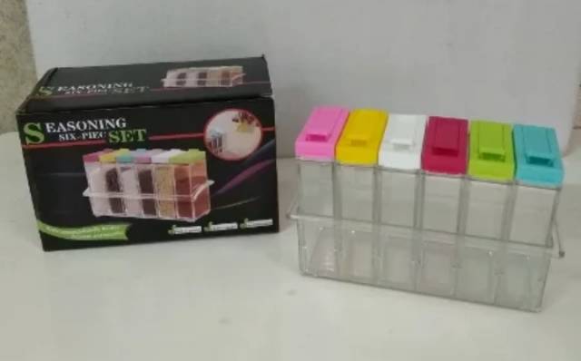 EM Tempat Rak Bumbu Set 6 in 1 set Seasoning