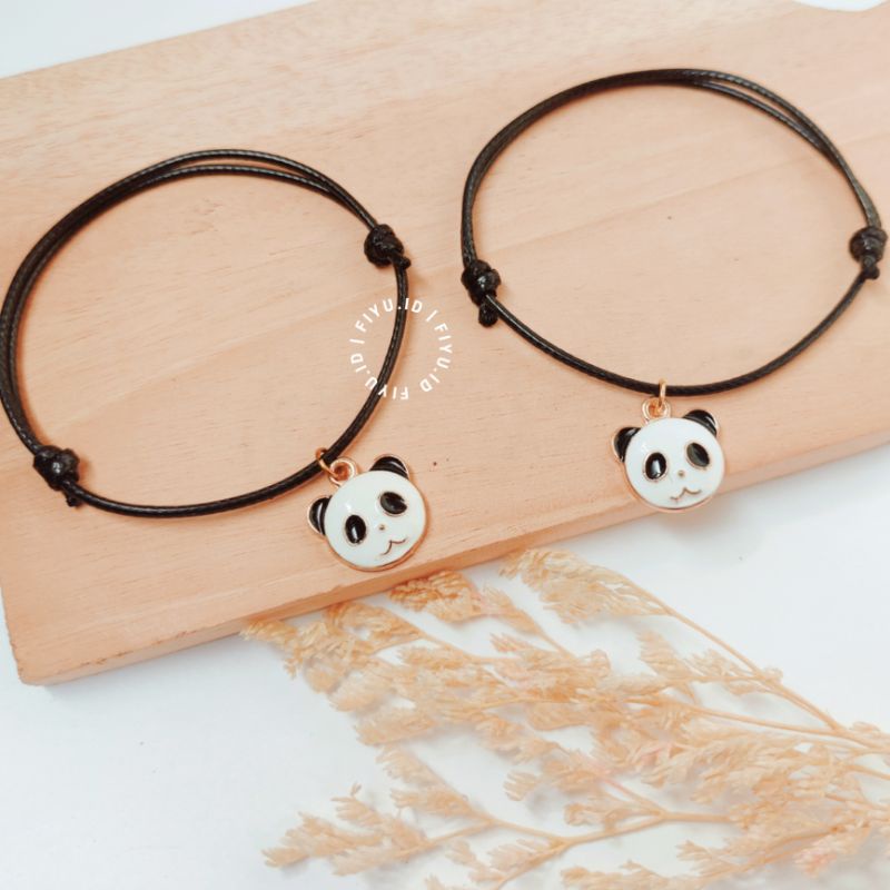 GELANG TALI KARAKTER PANDA / GELANG LUCU/ GELANG PERSAHABATAN