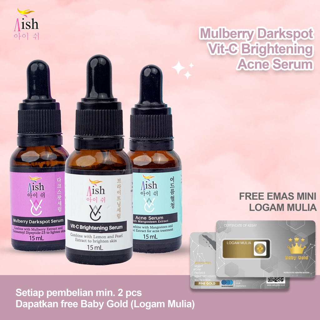 AISH Acne / DarkSpot / Brightening Serum KOREA - 100% ASLI BPOM